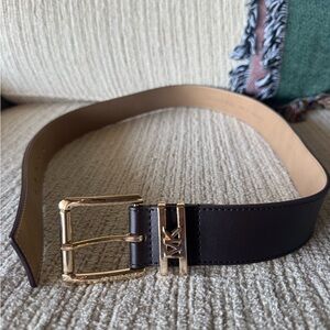 Michael Kors Espresso and Gold Women’s Belt